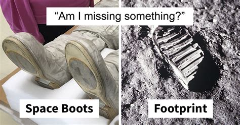 neil armstrong boots don't match.